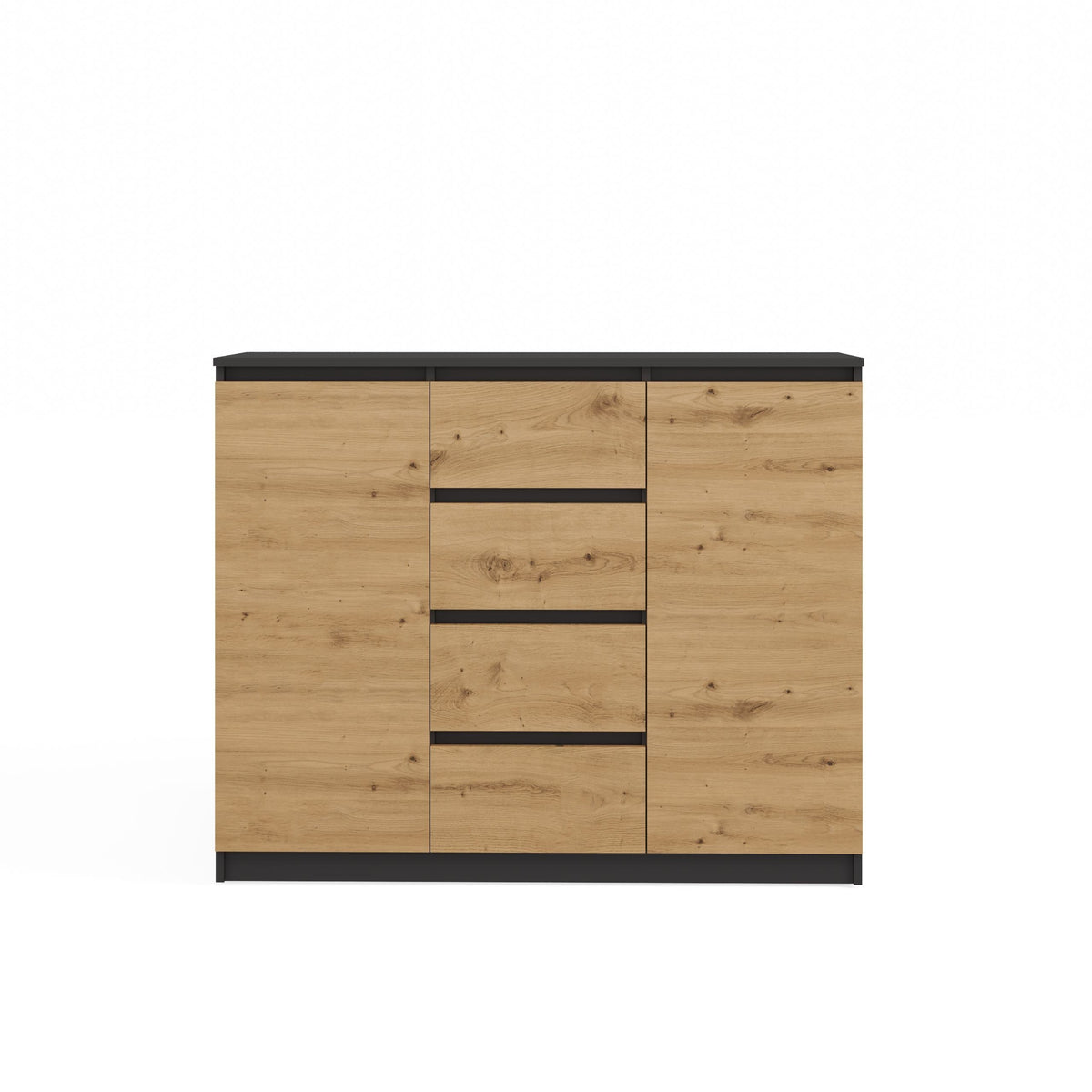 Komód Malwa 2D4S 120 antracit artisan tölgy