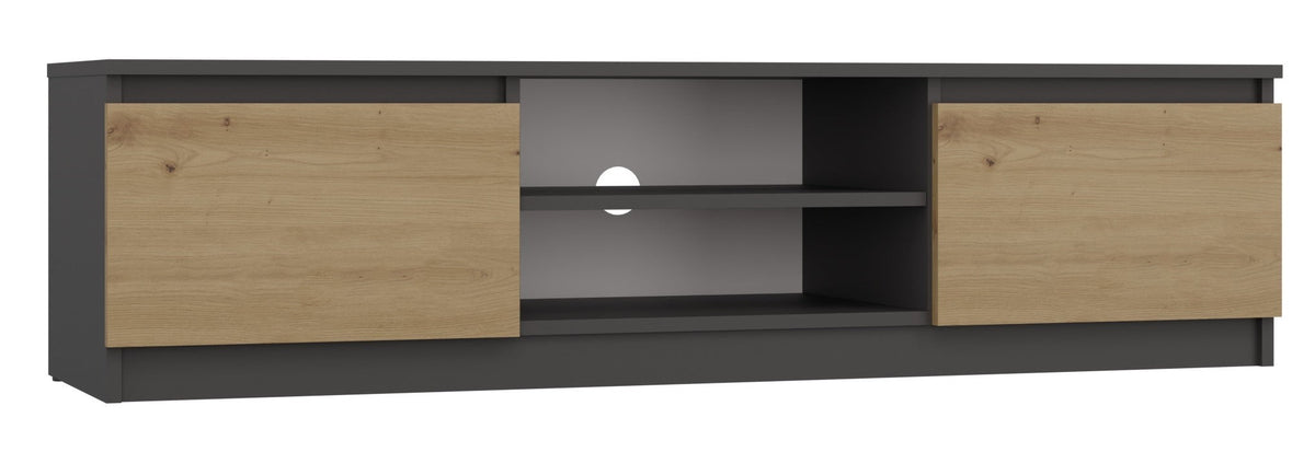 TV-szekrény Malwa 140 antracit artisan tölgy