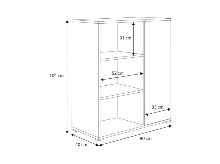 Bookcase Fondi white