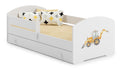 Children's bed Luk 160x80 with drawer - Excavator