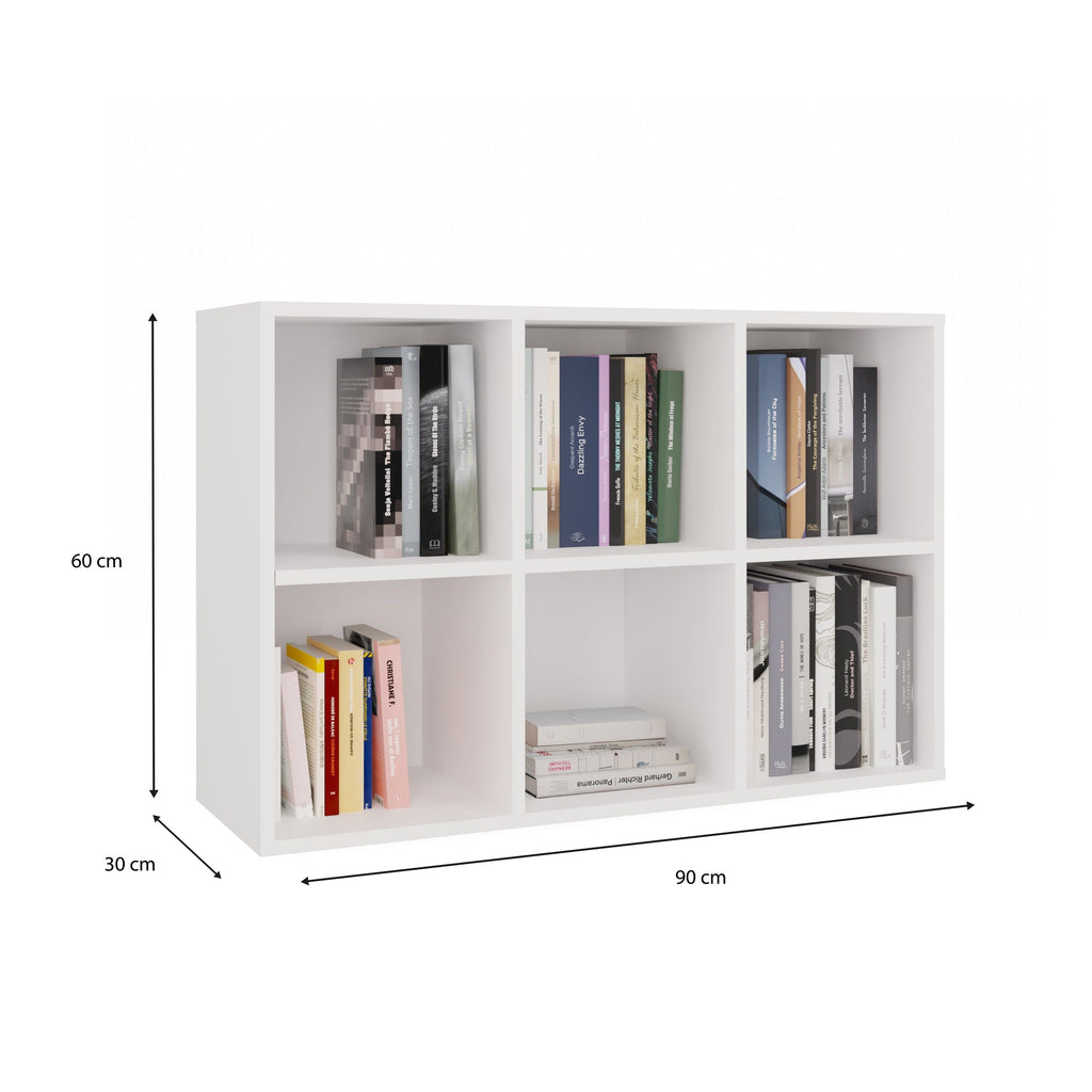 Polcos szekrény Malax MINI 2X3 fehér