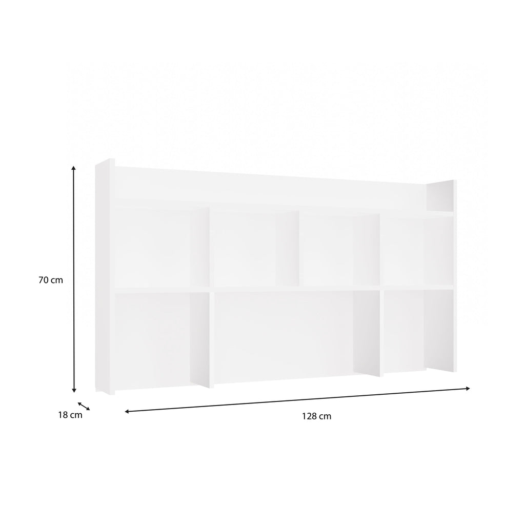Íróasztal-felépítmény – 130 cm, fehér