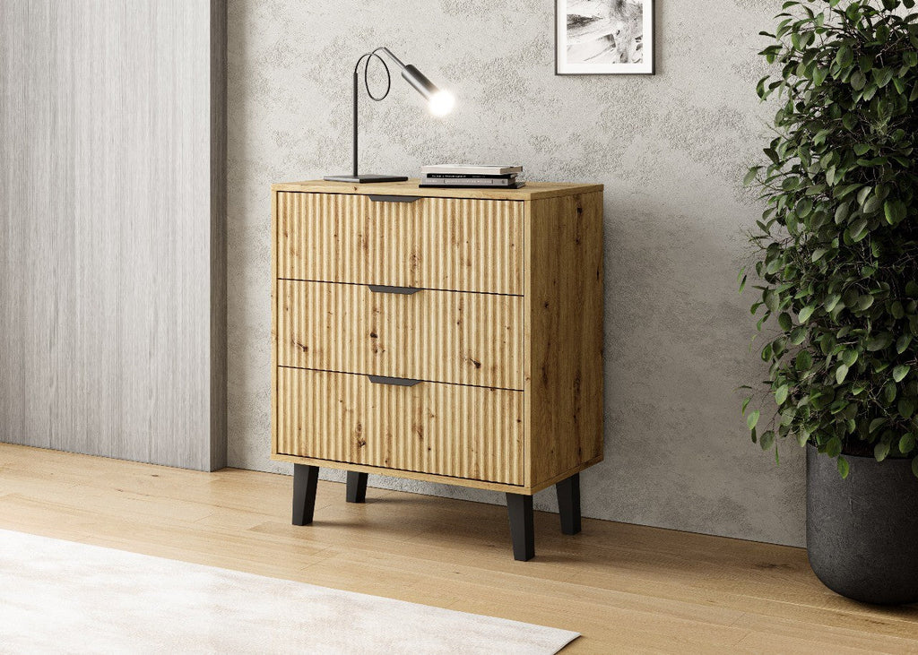 Komód Scandi 3S SLIM artisan tölgy