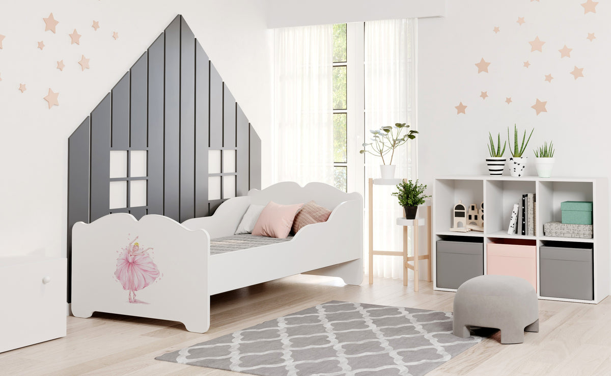 ANNA children's bed with mattress 160x80 Princess in a crown