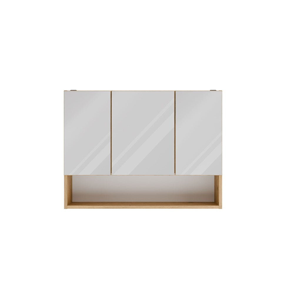 Fürdőszobaszekrény fali POLA 3DL/P artisan tölgy 80 cm 3 tükör polccal