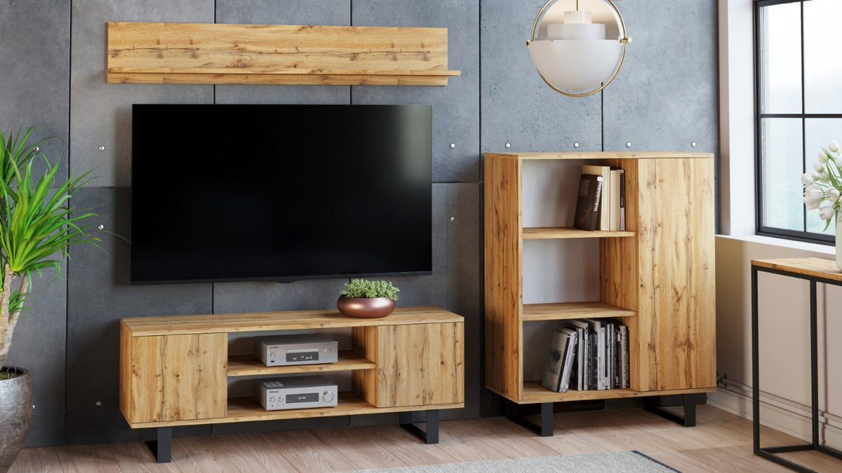 RTV Focus 155 cm - loft style oak craft