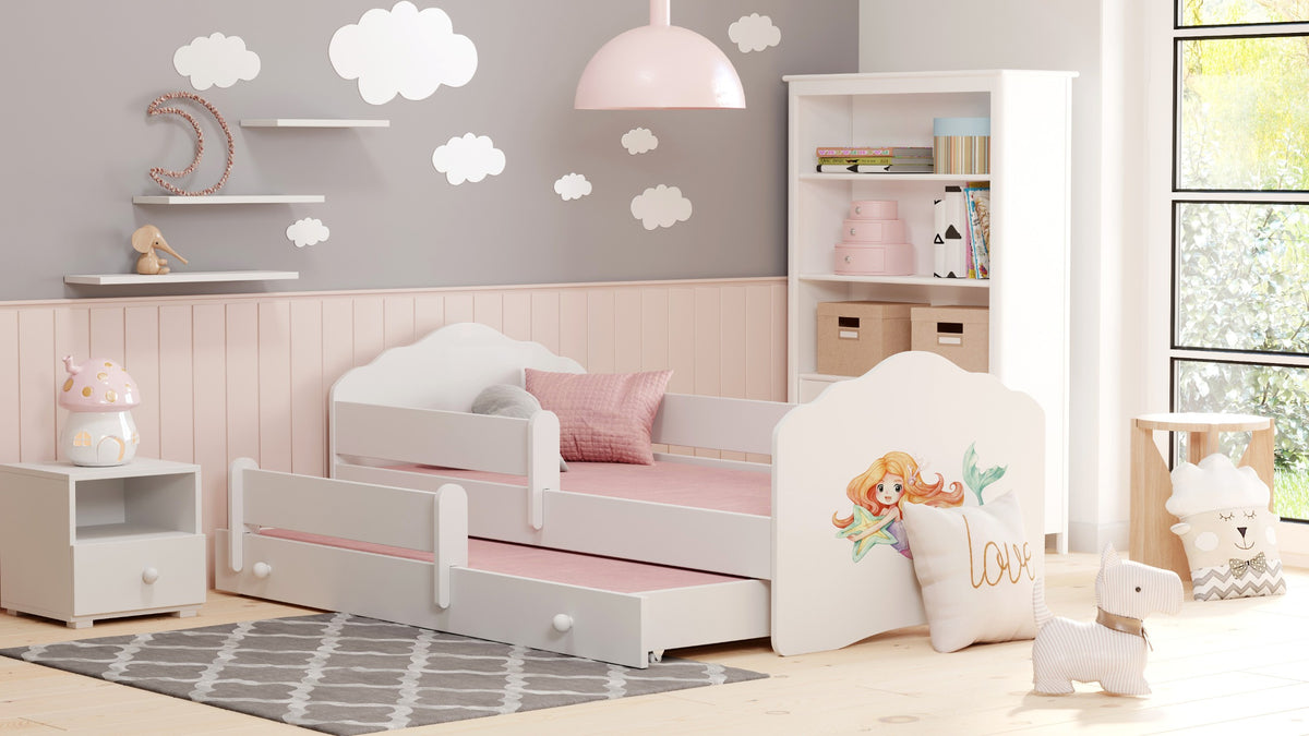 Wave double bed 160x80 - Mermaid