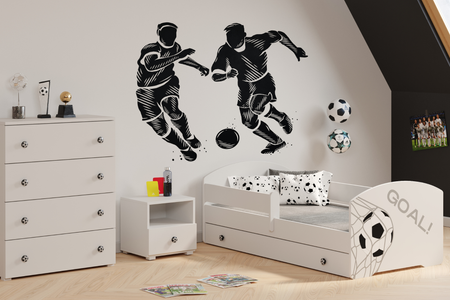 Emily white chest of drawers - football handles