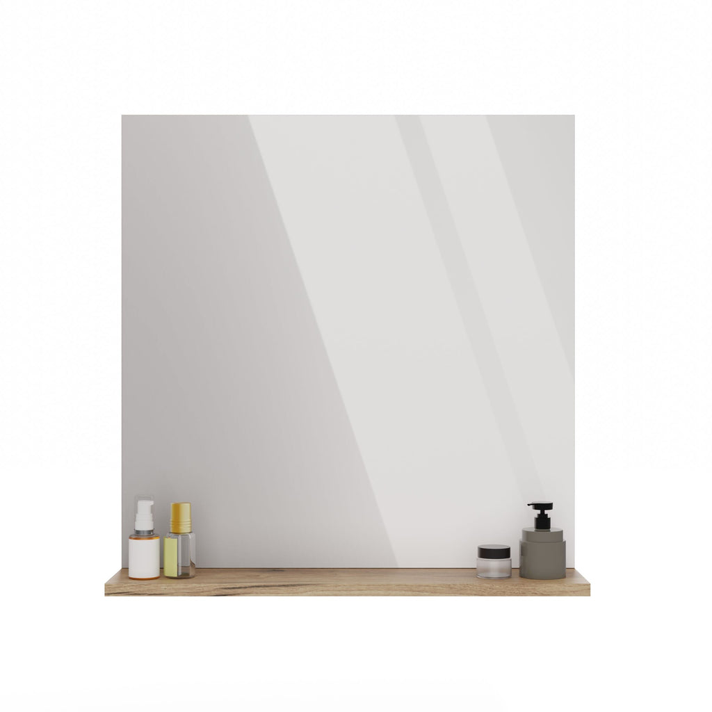 Fürdőszobai tükör polccal TIGO 60x61,5 cm Evoke tölgy