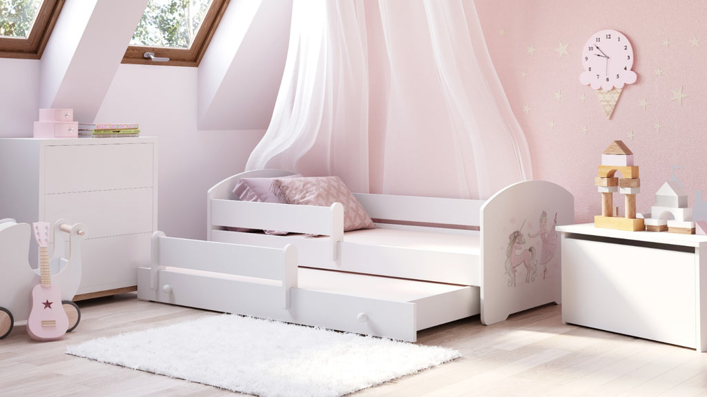 Double bed Luk 160x80 - Girl with unicorn