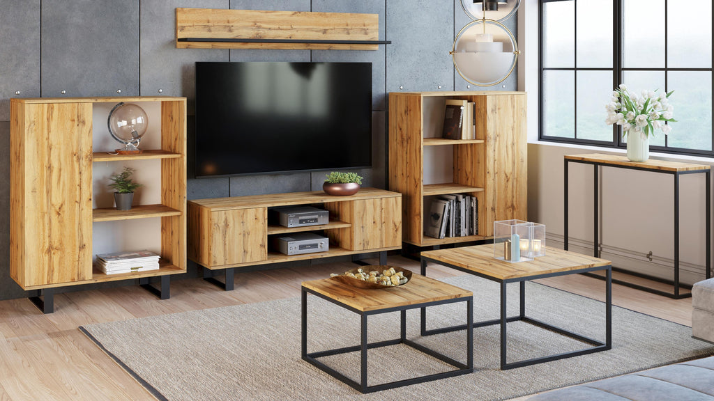 Fondi bookcase - metal legs