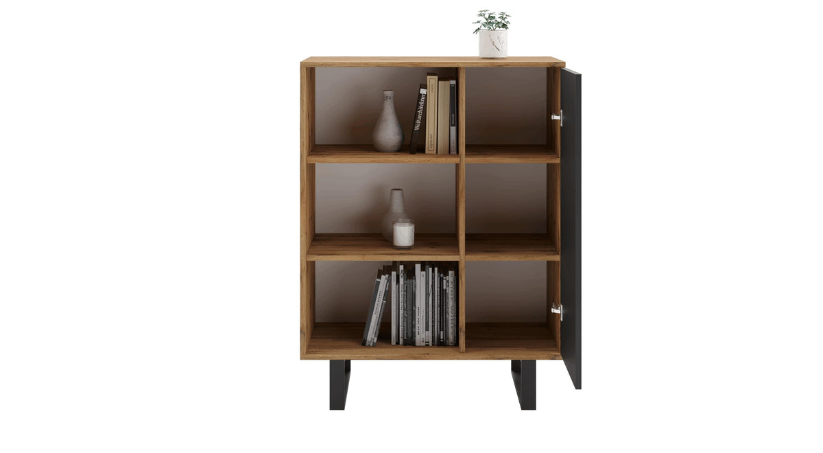 Fondi bookcase - metal legs
