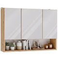 Fürdőszobaszekrény fali POLA 3DL/P artisan tölgy 80 cm 3 tükör polccal