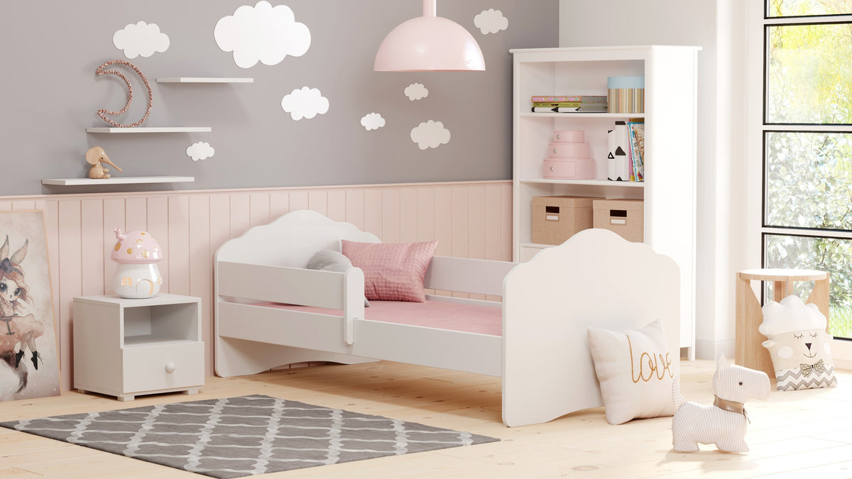 Single bed Wave 140x70 with railing