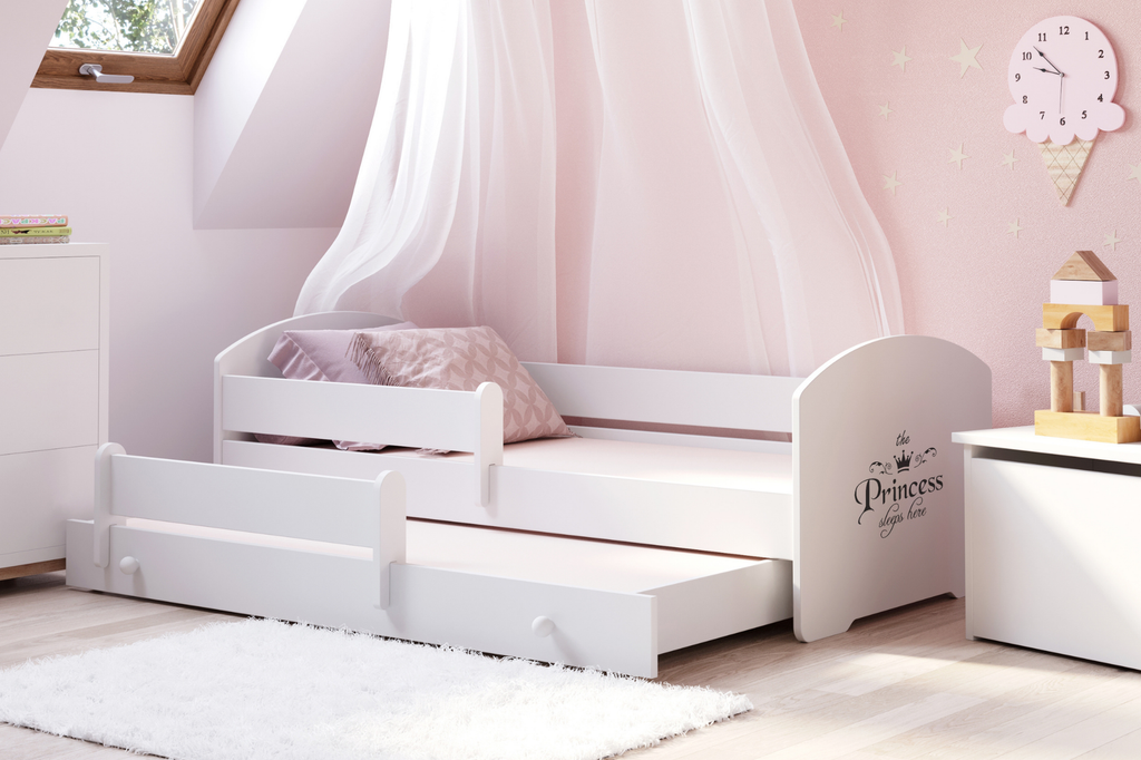 Double bed Luk 160x80 with artwork