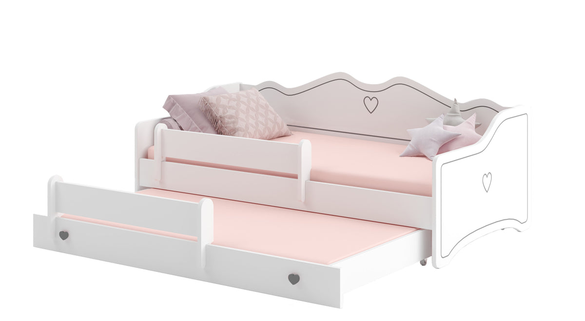 Emma II double bed 160x80 grey