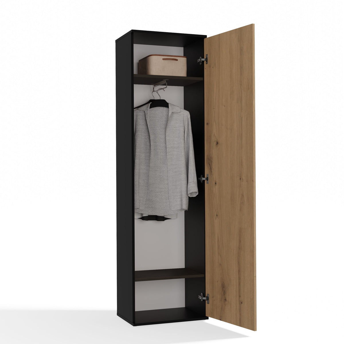 Szekrény DUO antracit artisan tölgy