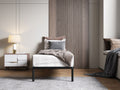 Ágykeret BED ALU 80x200 fém fa lécekkel fekete
