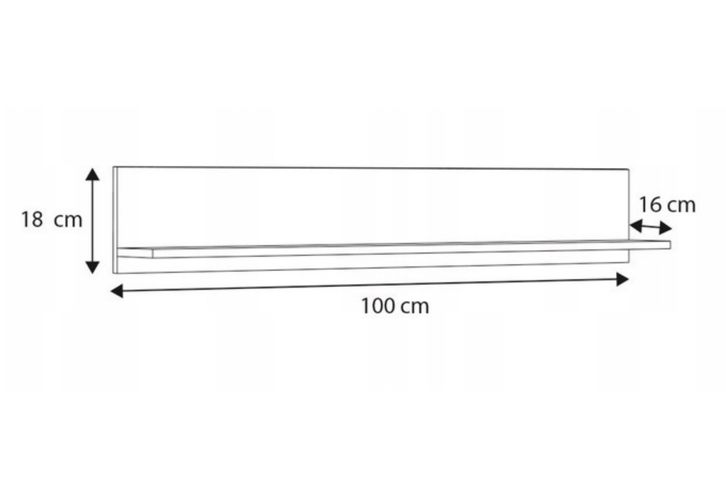 Shelf 100 cm - artisan oak