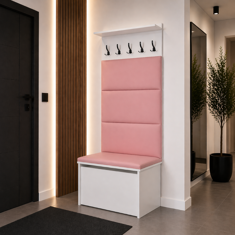Shoe cabinet with seat and hanger ANDY