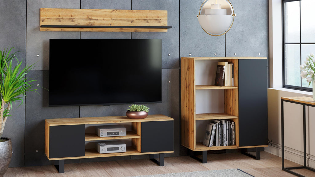 Fondi bookcase - metal legs