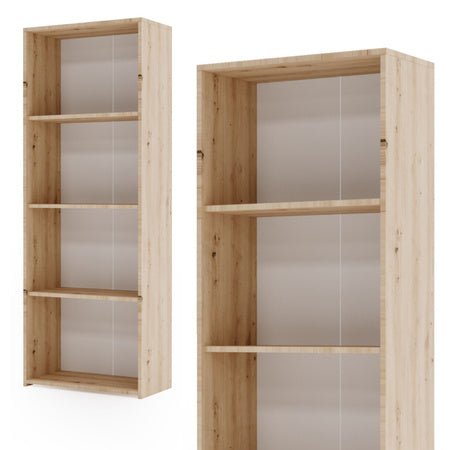 Bookcase LONI 160x60 cm - colour Artisan Oak