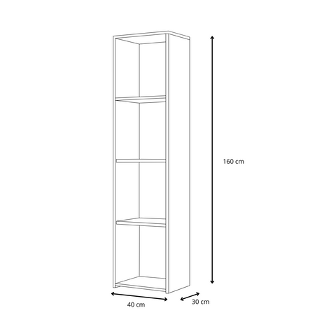Shelving unit LONI 160x40 cm - colour Artisan oak