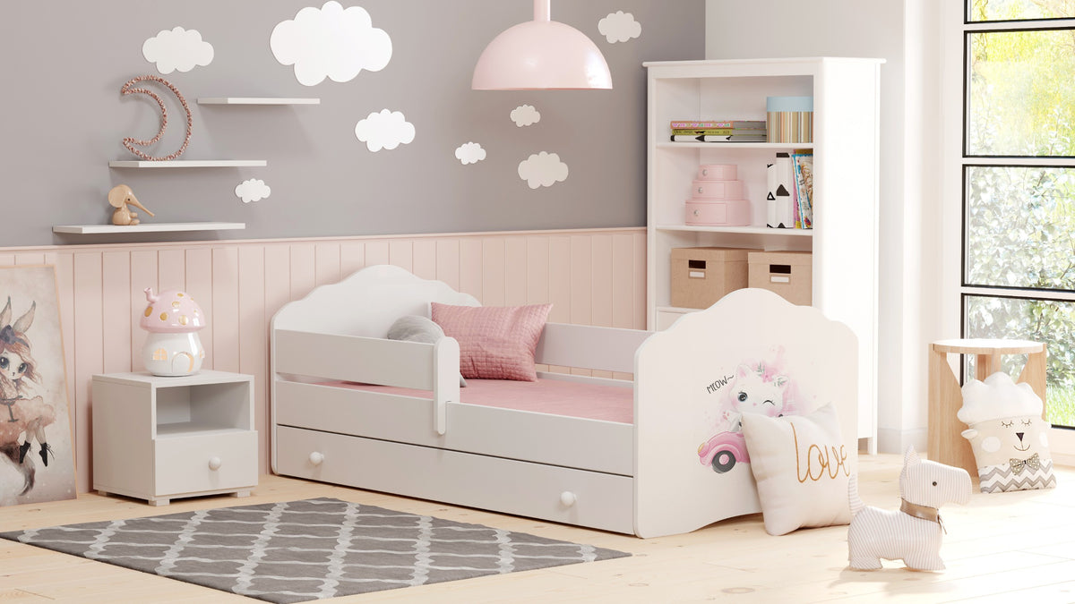 Wave children's bed 160x80 with drawer - Cat