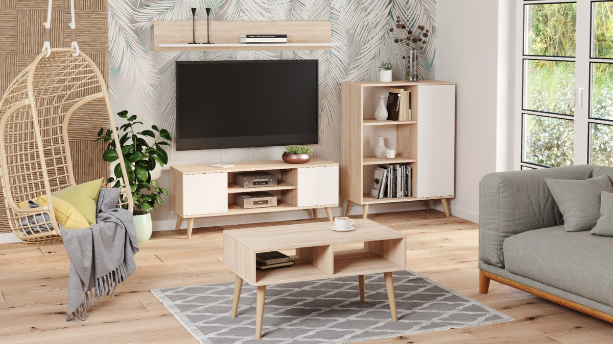 RTV Focus cabinet 155 cm oak sonoma/white