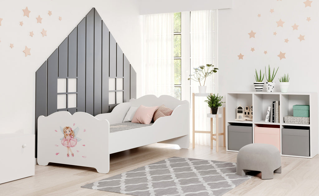Child's bed ANNA with mattress 140x70 Girl with wings