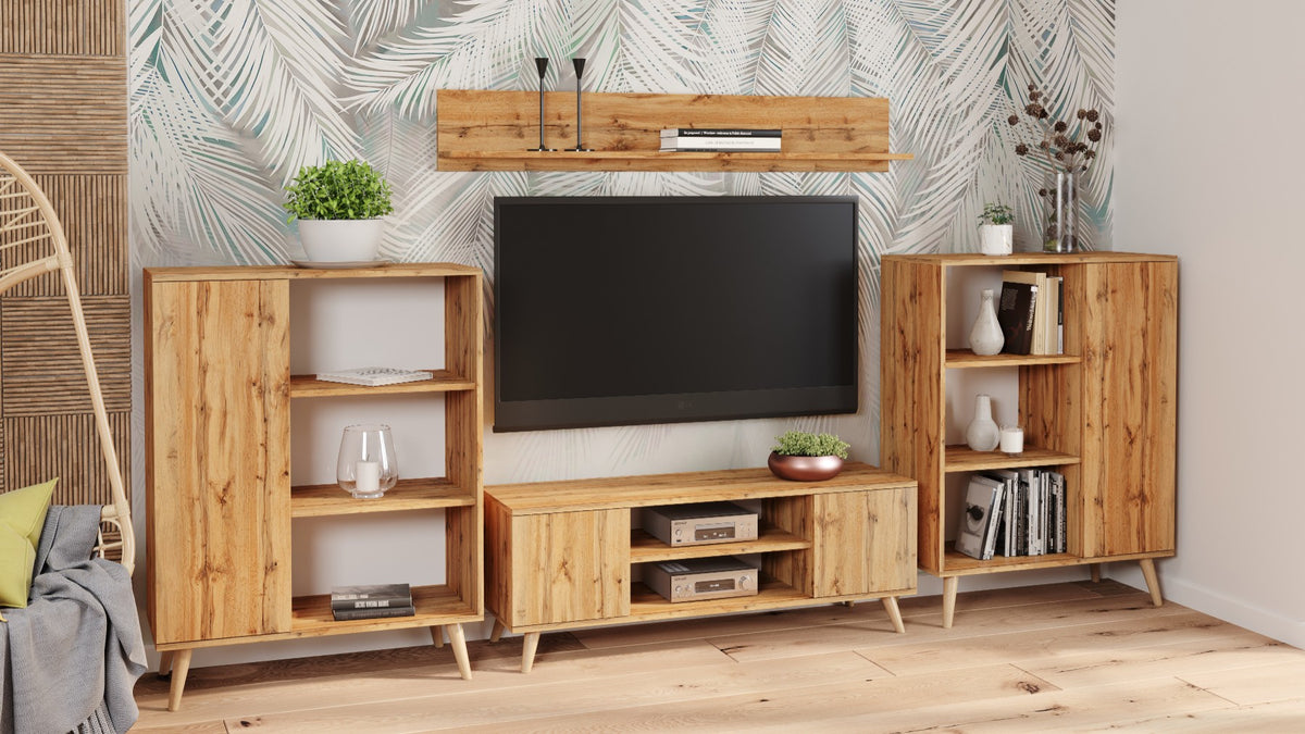 Fondi bookcase - Scandinavian style oak craft