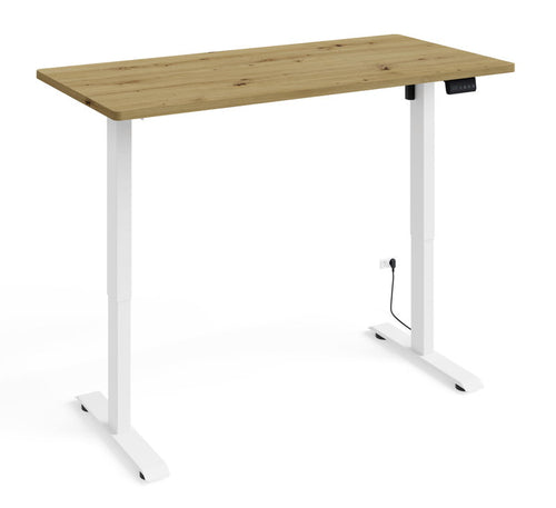 BIMOTION elektromosan állítható íróasztal 120×65 cm – artisan tölgy / fehér – 2. kép