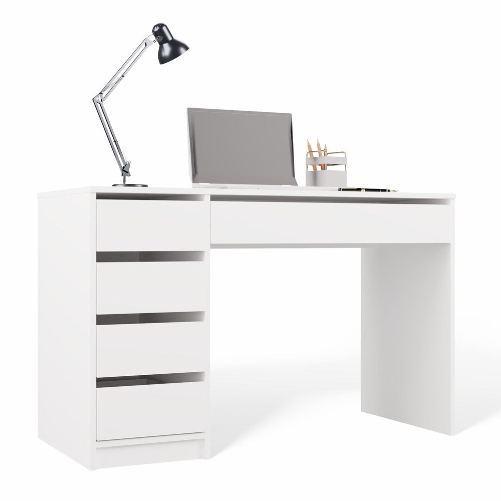 Íróasztal ARTO fehér 120 cm 5 fiókos