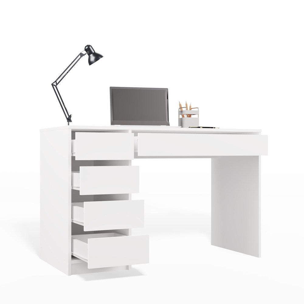 Íróasztal ARTO fehér 120 cm 5 fiókos