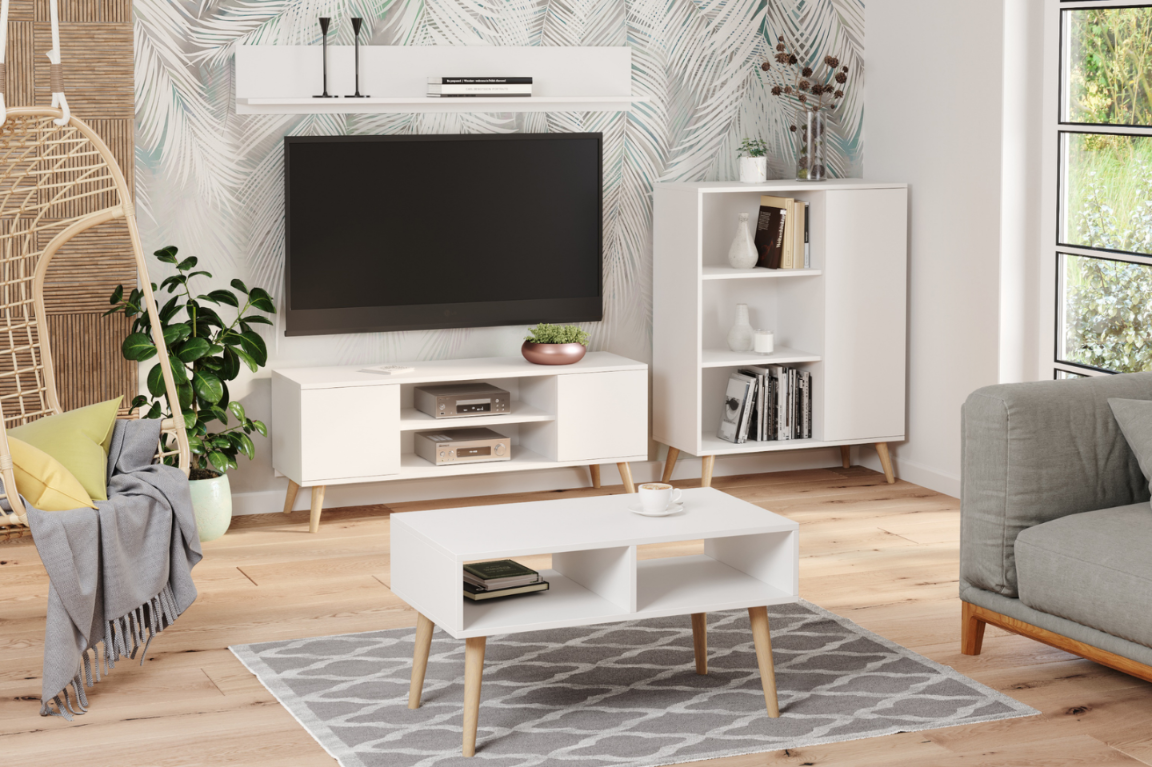 Focus RTV cabinet 135 cm - white