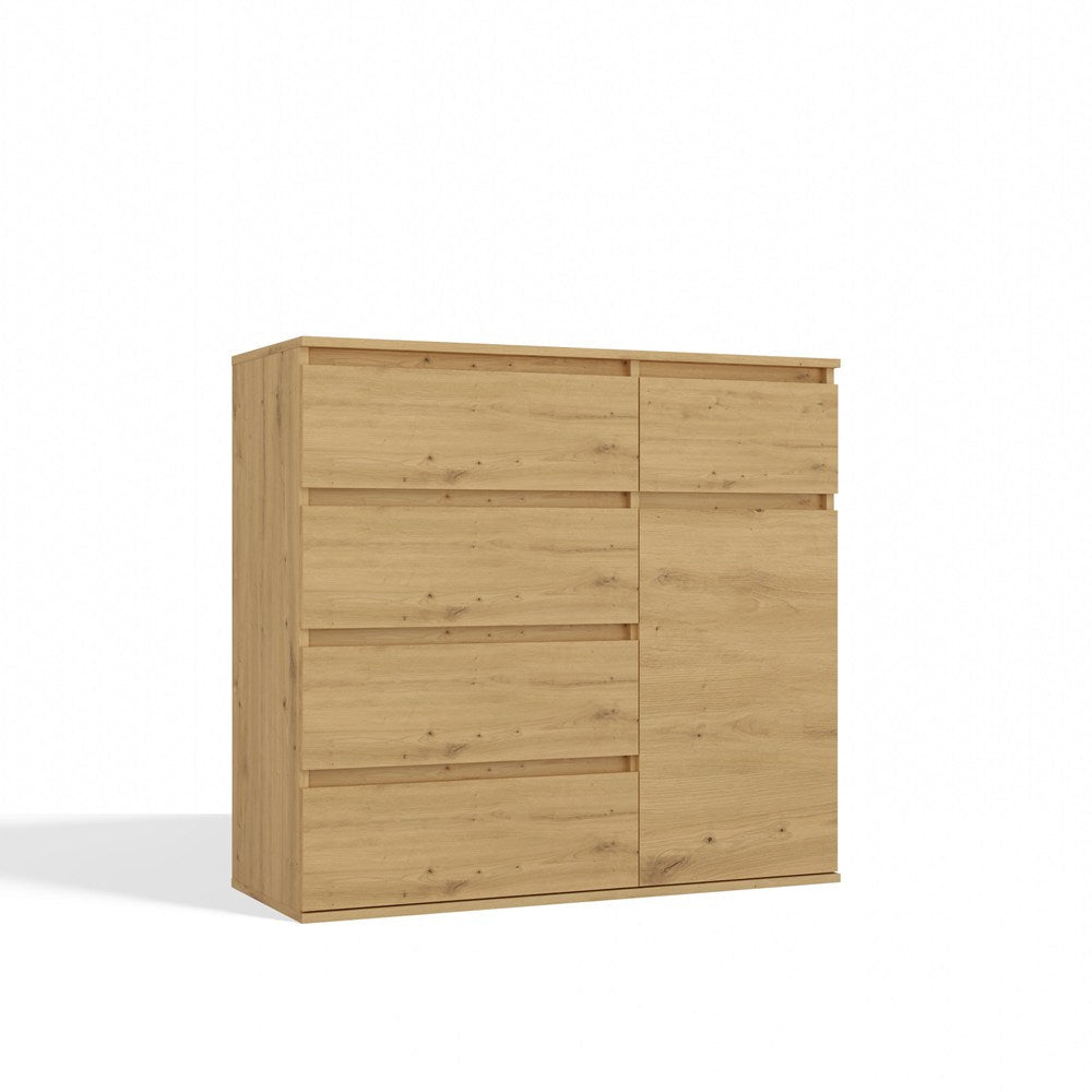 Komód 1D5S 1 ajtós 5 fiókos artisan tölgy