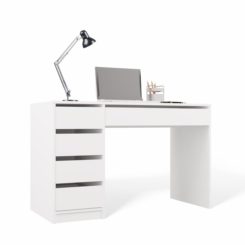 Íróasztal ARTO fehér 120 cm 5 fiókos