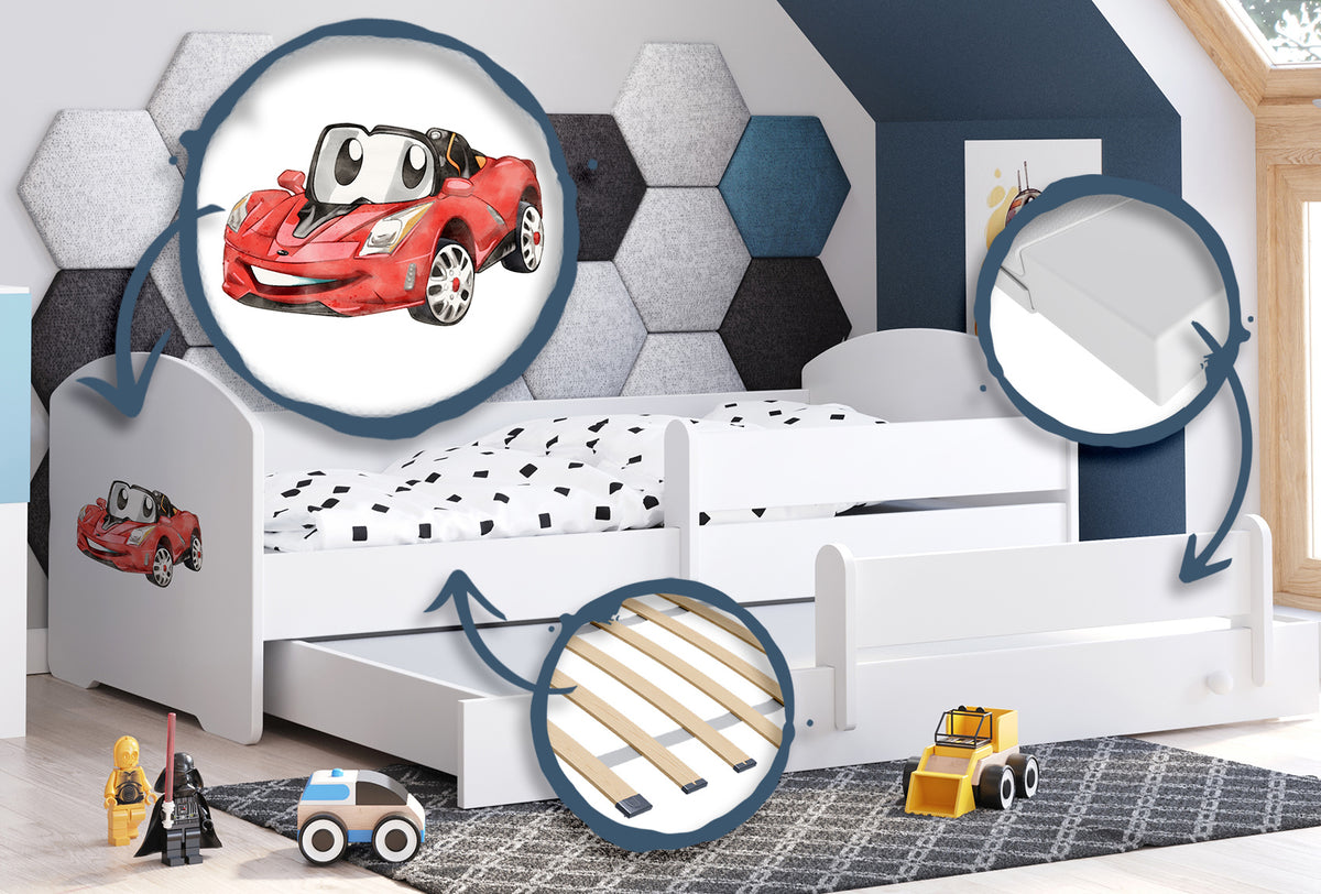 Double bed Luk 160x80 - Racing car