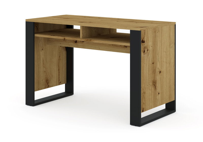 MONDI 120 cm-es íróasztal – artisan tölgy / matt fekete – 1. kép