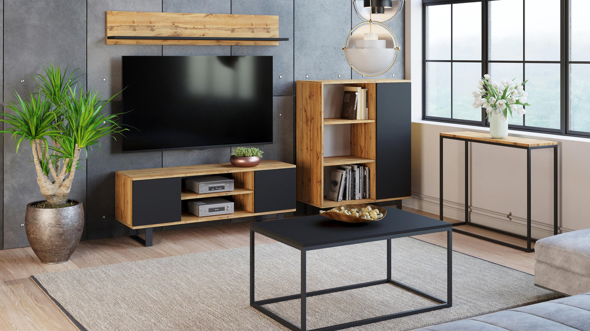 Fondi bookcase - metal legs