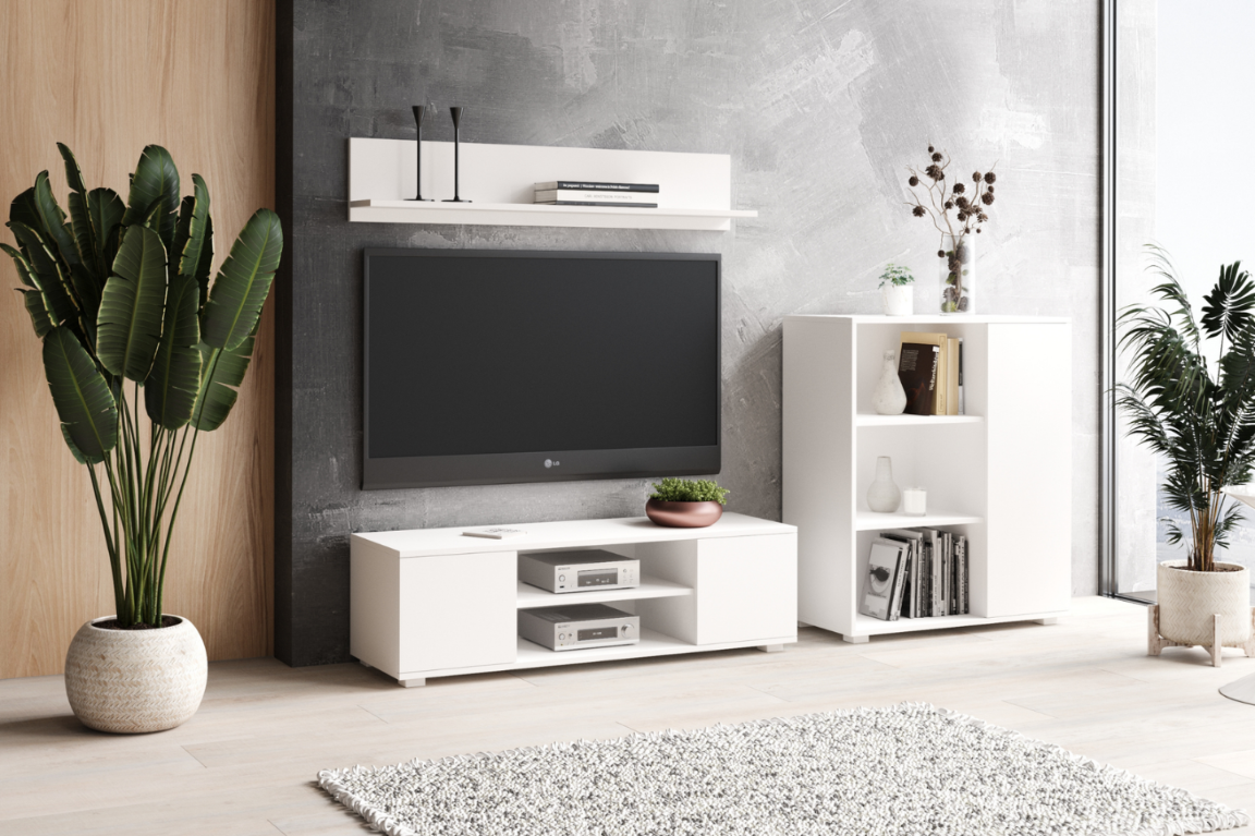 Shelf white 100 cm - white
