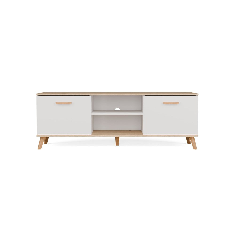 TV-szekrény OLYMPO 150 fehér / artisan tölgy 150 cm Kisasztal TV alá