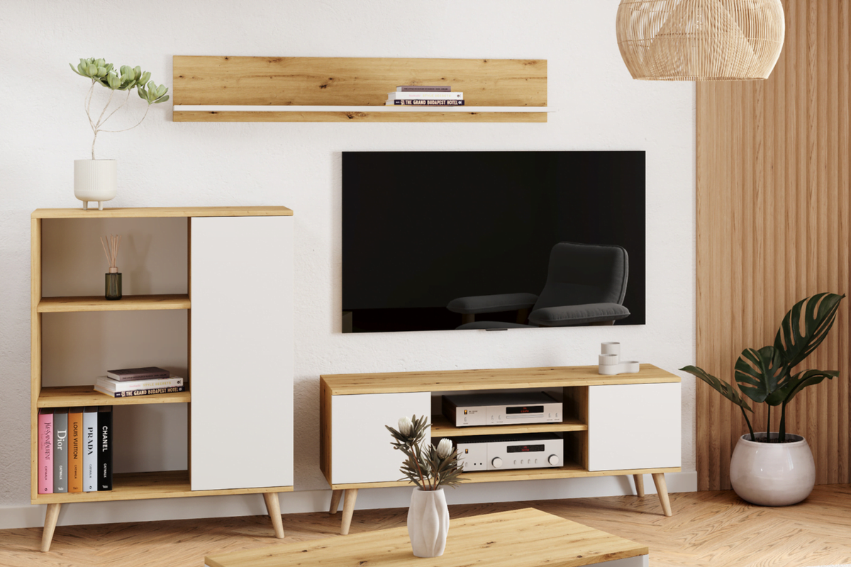 Shelf 100 cm - artisan oak / white