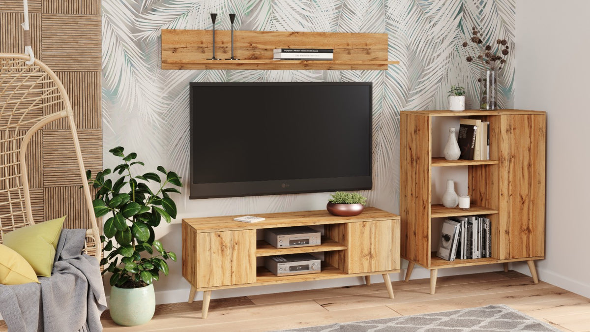 Fondi bookcase - Scandinavian style oak craft