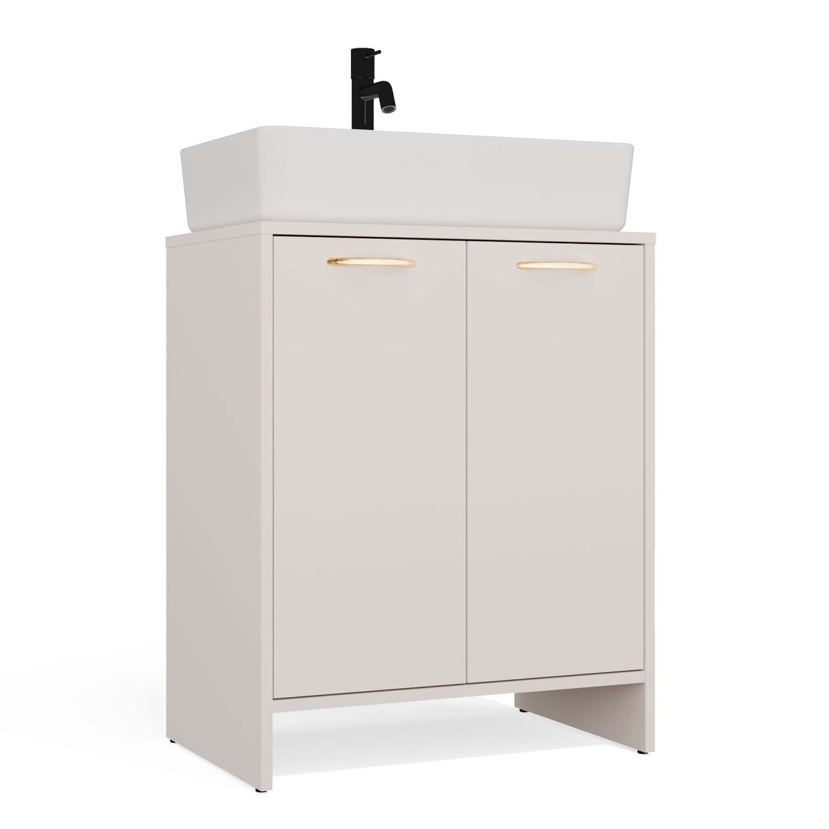 Fürdőszobaszekrény NINA 2DUM kasmír 2 ajtós polc mosdó alá