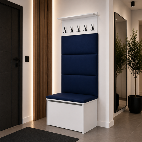 Shoe cabinet with seat and hanger ANDY