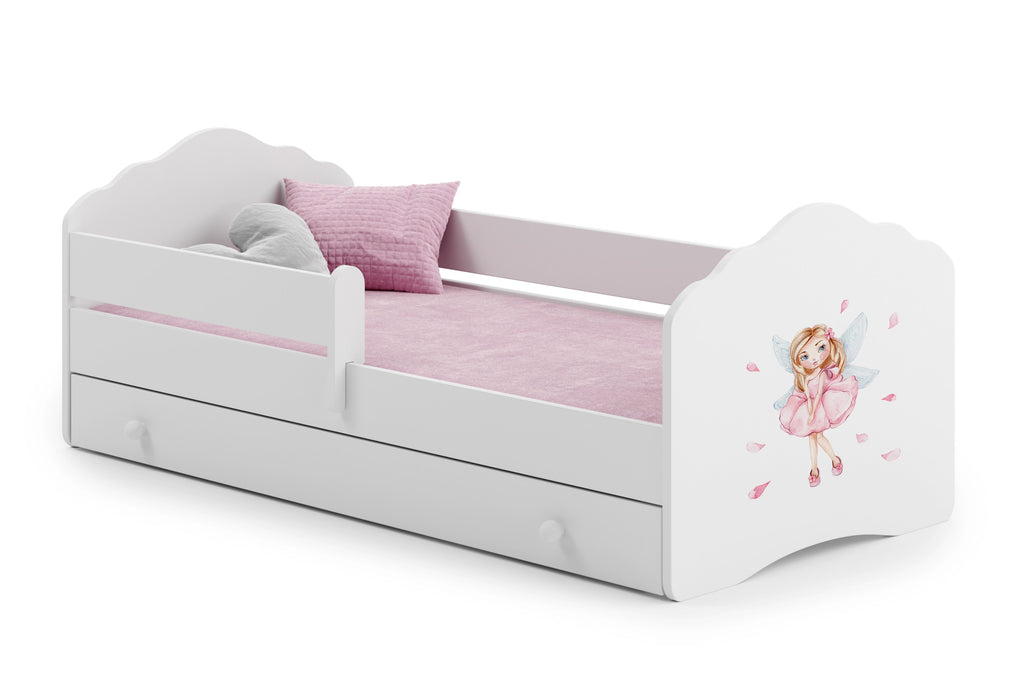 FALA children's bed 140x70 drawer - Girl with wings