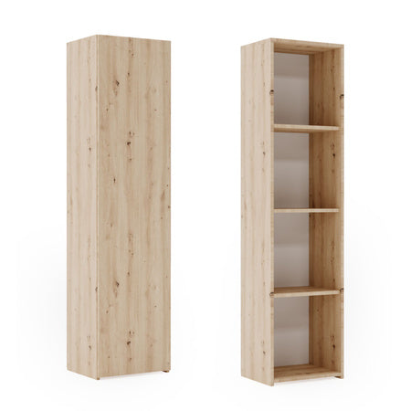 Solid bookcase LONI 160x40 cm - colour Artisan oak