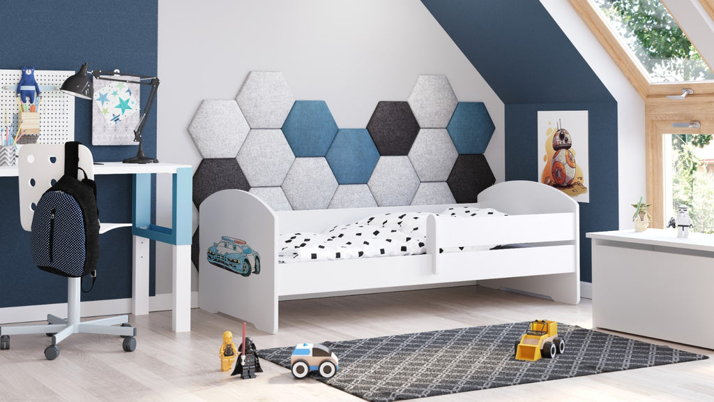 LUK children's bed 160x80 with railing - Police