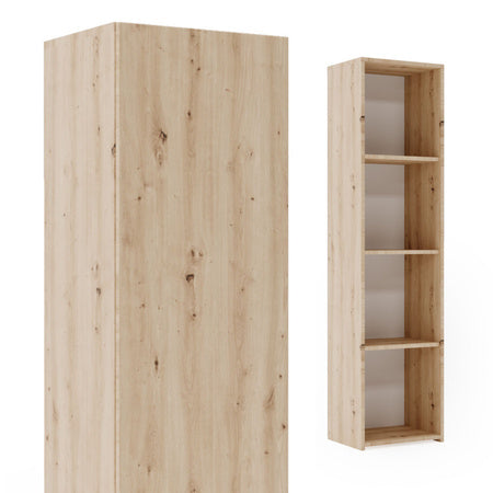 Solid bookcase LONI 160x40 cm - colour Artisan oak